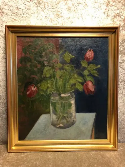 Maleri med tulipaner